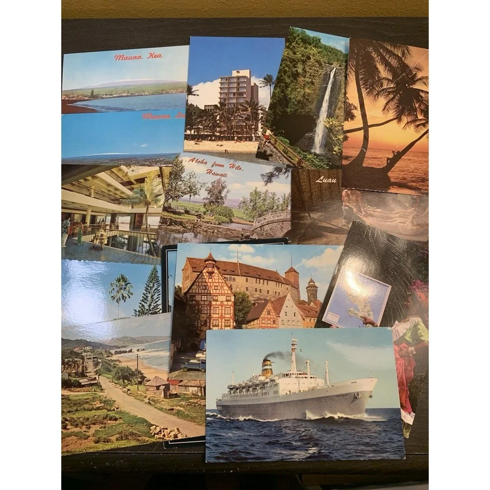 Lot of 14 Hawaiian & Travel Postcards Vintage Color Mid-Century Views